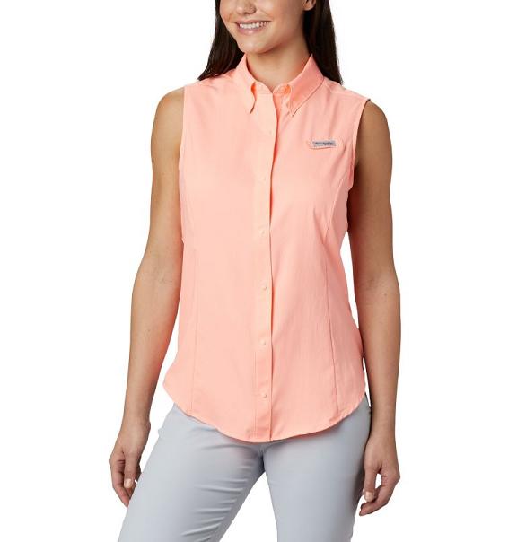 Columbia PFG Tamiami Shirts Pink For Women's NZ21697 New Zealand